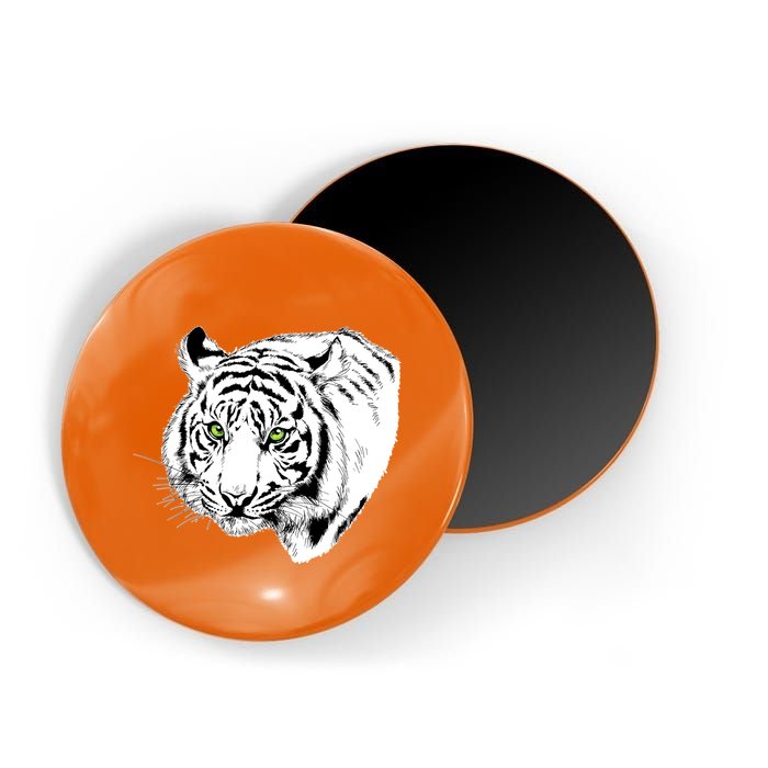 White Tiger Face Magnet