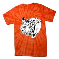 White Tiger Face Tie-Dye T-Shirt