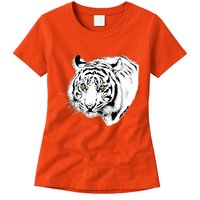 White Tiger Face Womens T-Shirt