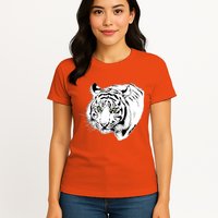 White Tiger Face Womens T-Shirt