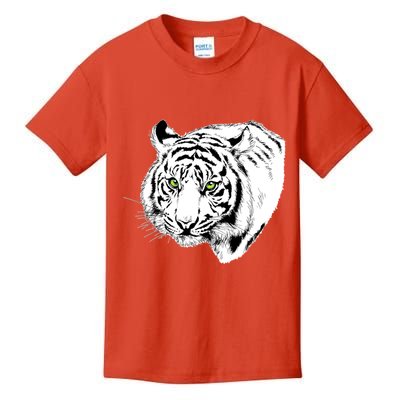 White Tiger Face Kids T-Shirt