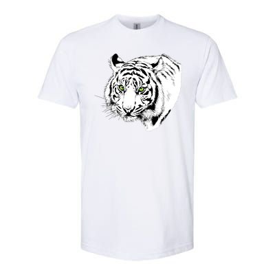 White Tiger Face Softstyle® CVC T-Shirt