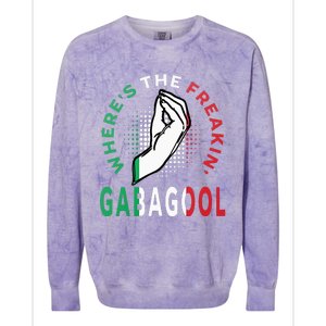 WhereS The Freakin Gabagool Meme Capicola Italian American Colorblast Crewneck Sweatshirt