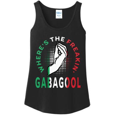 WhereS The Freakin Gabagool Meme Capicola Italian American Ladies Essential Tank