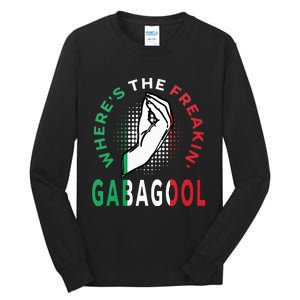 WhereS The Freakin Gabagool Meme Capicola Italian American Tall Long Sleeve T-Shirt