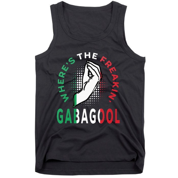 WhereS The Freakin Gabagool Meme Capicola Italian American Tank Top