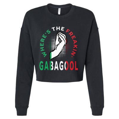 WhereS The Freakin Gabagool Meme Capicola Italian American Cropped Pullover Crew