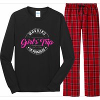 Warning Trip Funny Trip Summer Vacation Long Sleeve Pajama Set