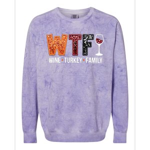 Wine Turkey Family Colorblast Crewneck Sweatshirt