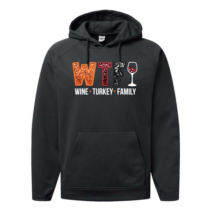 Wine Turkey Family Performance Fleece Hoodie