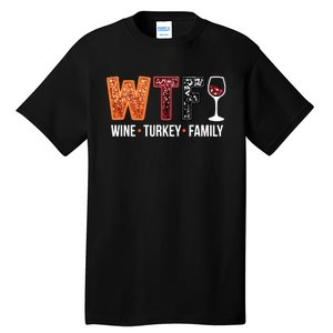 Wine Turkey Family Tall T-Shirt