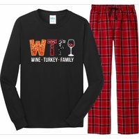 Wine Turkey Family Long Sleeve Pajama Set