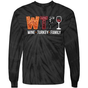 Wine Turkey Family Tie-Dye Long Sleeve Shirt