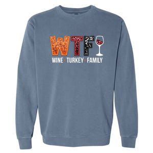 Wine Turkey Family Garment-Dyed Sweatshirt