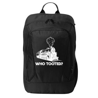 Who Tooted Funny Train Lovers & Railroad Model Trains City Backpack