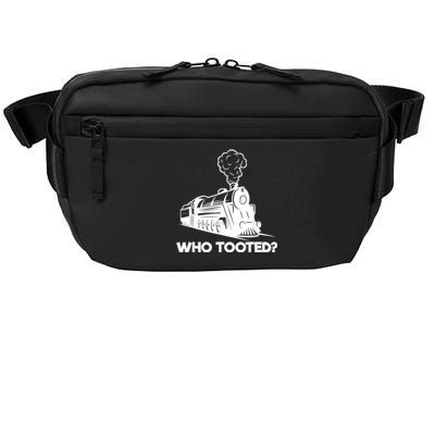 Who Tooted Funny Train Lovers & Railroad Model Trains Crossbody Pack