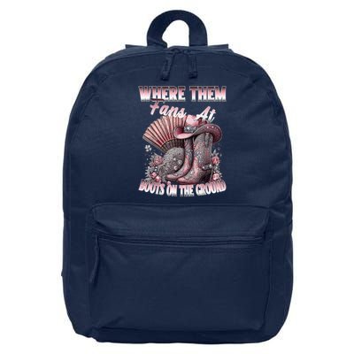 Where Them Fans At Boots On Da Ground Cowgirl Linedance 16 in Basic Backpack