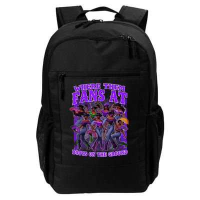 Where Them Fans At Boots On The Ground Cowgirls Western Backpack