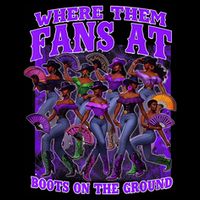 Where Them Fans At Boots On The Ground Cowgirls Western 16 in Basic Backpack