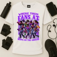 Where Them Fans At Boots On The Ground Cowgirls Western Performance Shirt