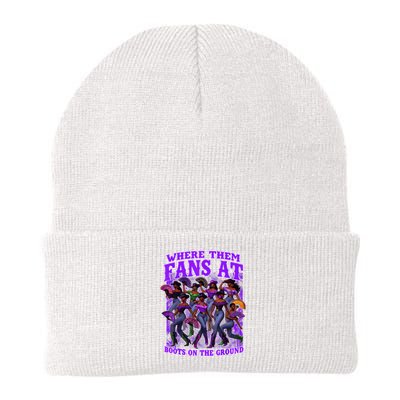 Where Them Fans At Boots On The Ground Cowgirls Western Beanie