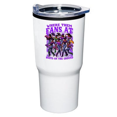 Where Them Fans At Boots On The Ground Cowgirls Western Tumbler