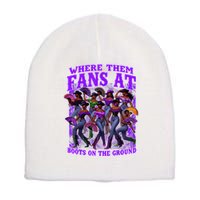 Where Them Fans At Boots On The Ground Cowgirls Western Short Acrylic Beanie