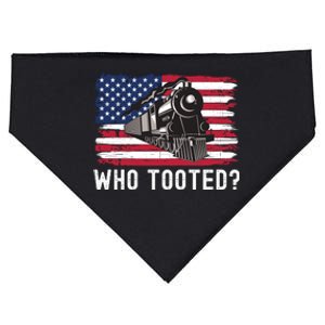 Who Tooted, Funny Train Lovers, Funny Locomotive & Railroad USA-Made Doggie Bandana