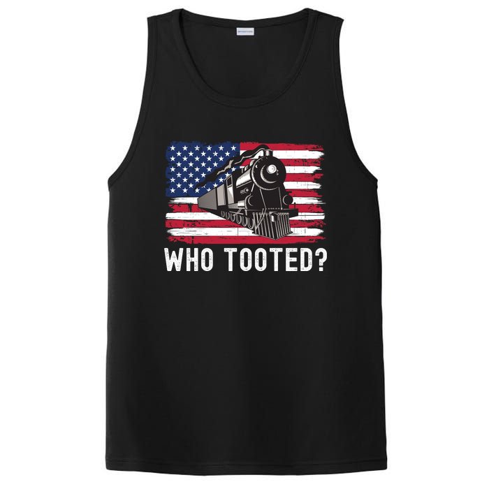 Who Tooted, Funny Train Lovers, Funny Locomotive & Railroad PosiCharge Competitor Tank