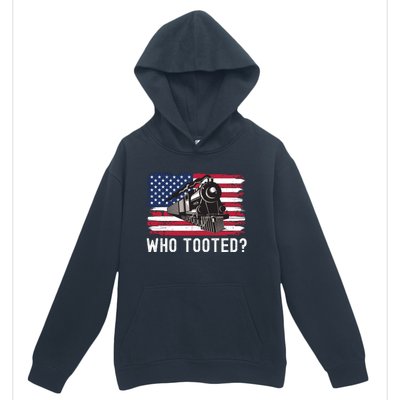 Who Tooted, Funny Train Lovers, Funny Locomotive & Railroad Urban Pullover Hoodie