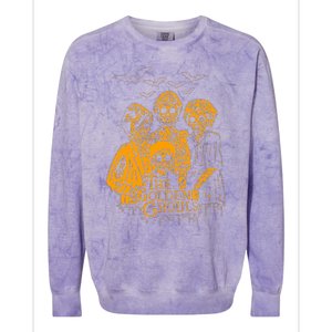 Women The Golden Ghouls Skeleton Bat Halloween Costumes Colorblast Crewneck Sweatshirt