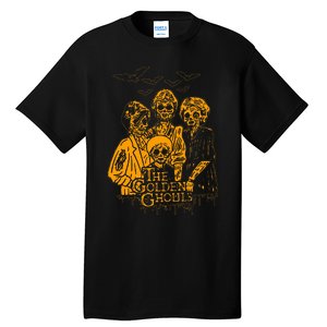 Women The Golden Ghouls Skeleton Bat Halloween Costumes Tall T-Shirt