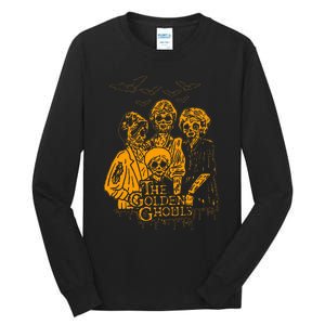 Women The Golden Ghouls Skeleton Bat Halloween Costumes Tall Long Sleeve T-Shirt