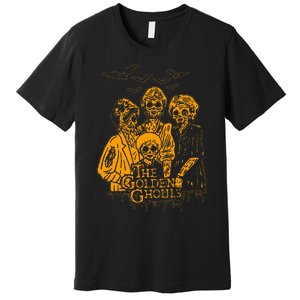 Women The Golden Ghouls Skeleton Bat Halloween Costumes Premium T-Shirt