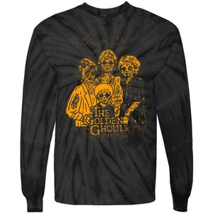 Women The Golden Ghouls Skeleton Bat Halloween Costumes Tie-Dye Long Sleeve Shirt