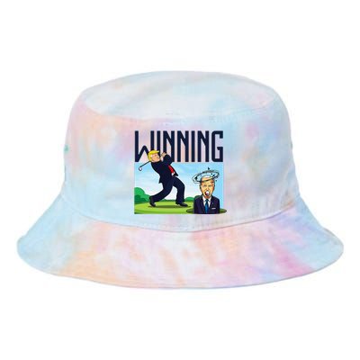 Winning Trump Golf And Biden American Presidential Debate Tie Dye Newport Bucket Hat