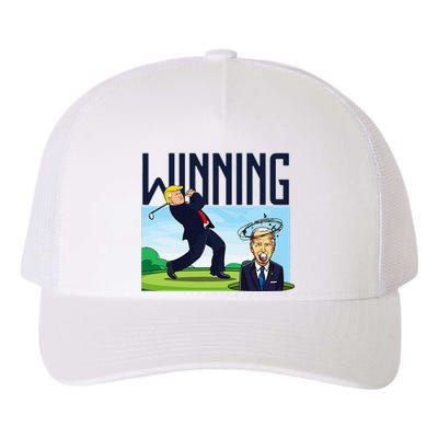 Winning Trump Golf And Biden American Presidential Debate Yupoong Adult 5-Panel Trucker Hat