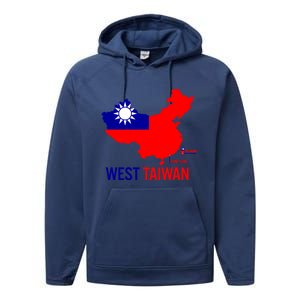 West Taiwan Gift Freedom West Taiwan Gift West Taiwan Gift Performance Fleece Hoodie