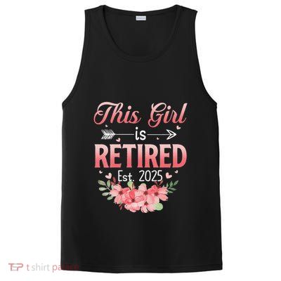 Women This Girl Is Retired Est. 2025 Funny Retirement 2025 Women PosiCharge Competitor Tank