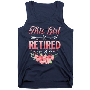 Women This Girl Is Retired Est. 2025 Funny Retirement 2025 Women Tank Top