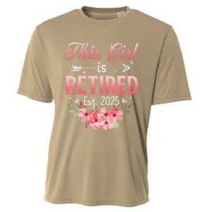 Women This Girl Is Retired Est. 2025 Funny Retirement 2025 Women Cooling Performance Crew T-Shirt