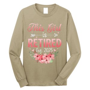 Women This Girl Is Retired Est. 2025 Funny Retirement 2025 Women Long Sleeve Shirt