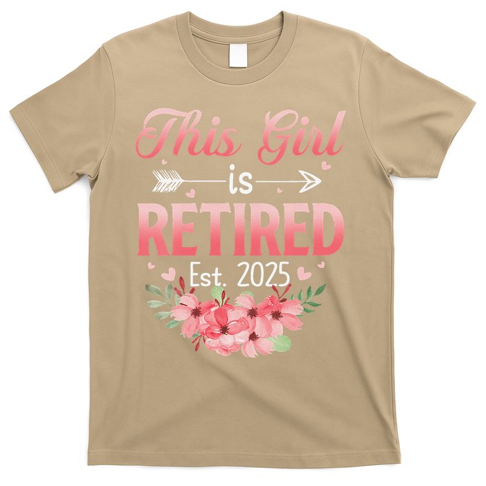 Women This Girl Is Retired Est. 2025 Funny Retirement 2025 Women T-Shirt