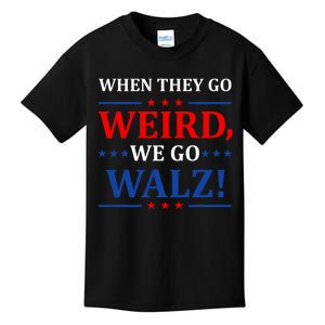 When They Go Weird We Go Walz Harris Waltz 2024 Election Kids T-Shirt