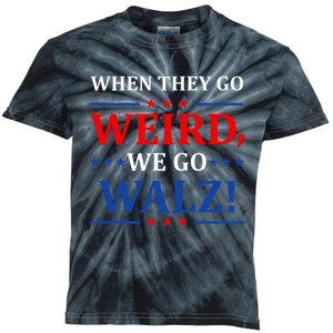 When They Go Weird We Go Walz Harris Waltz 2024 Election Kids Tie-Dye T-Shirt