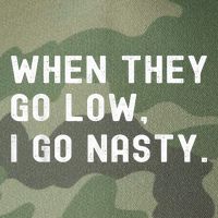 WHEN THEY GO LOW, I GO NASTY Legacy Tie Dye Trucker Hat