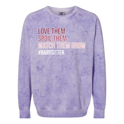 Watch Them Grow Sitter Sitting Cool Gift Colorblast Crewneck Sweatshirt