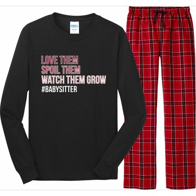 Watch Them Grow Sitter Sitting Cool Gift Long Sleeve Pajama Set