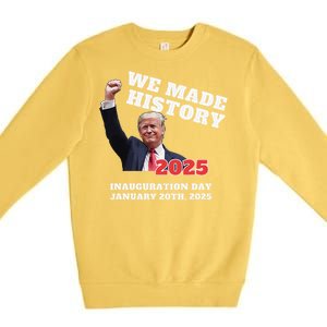 Won Thank God Trump We Made History Get Over It Comeback Premium Crewneck Sweatshirt