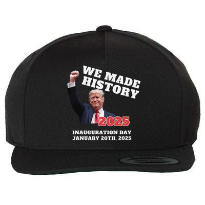 Won Thank God Trump We Made History Get Over It Comeback Wool Snapback Cap